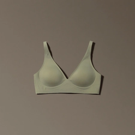 Honey tea green, comfortable bra without steel rims, lace breathable, converging and adjustable style Honey tea green, comfortable bra without steel rims, lace breathable, converging and adjustable style